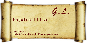 Gajdics Lilla névjegykártya